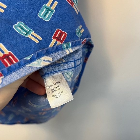J.Crew Popsicle Bomb Pop Button Down Short Sleeve Shirt M - Picture 10 of 10